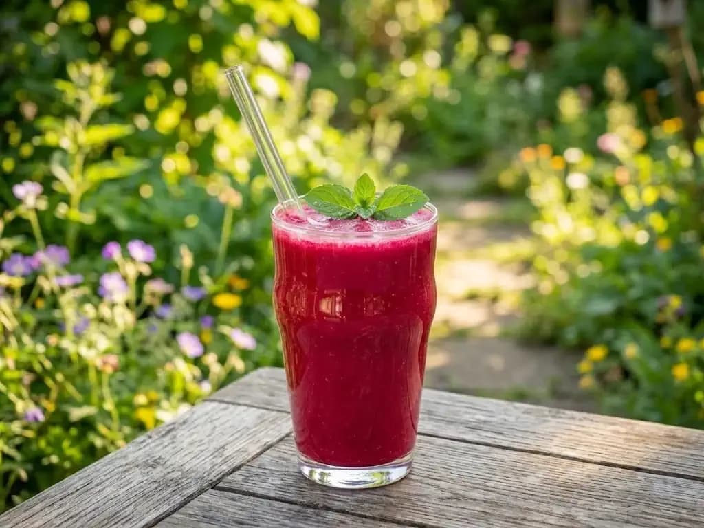 Céklás-almás gyömbérfrissítő smoothie recept fotója