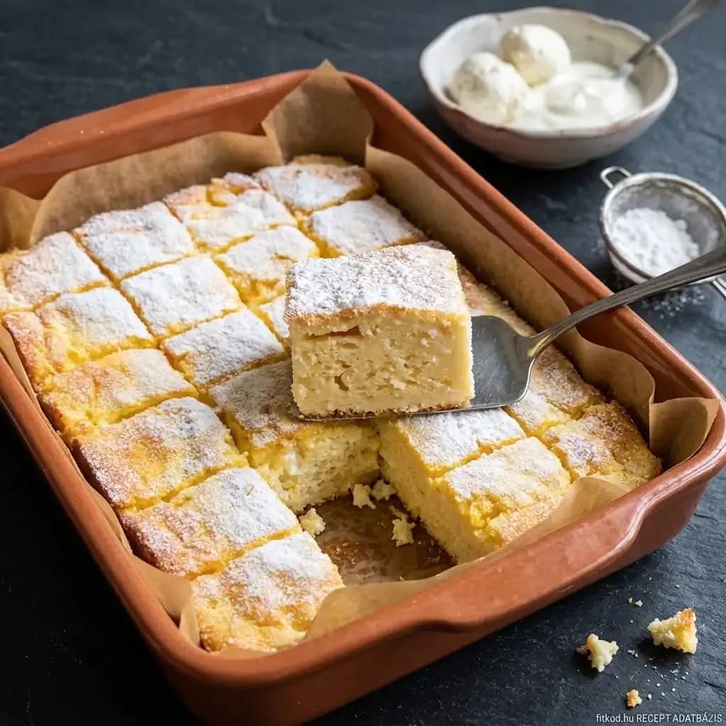 Lusta túrós kevert süti recept fotója