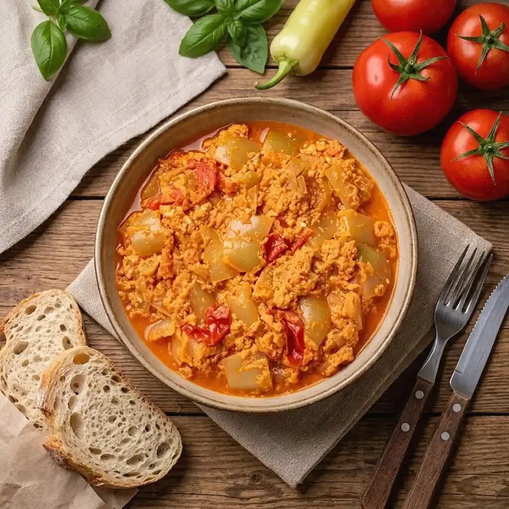 Tojásos lecsó recept fotója